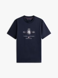 Varsity Graphic Interlock Knit T-Shirt — Blue 5
