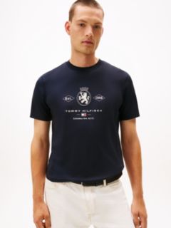 Varsity Graphic Interlock Knit T-Shirt — Blue 1
