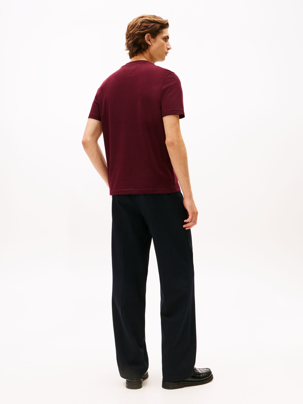 Varsity Graphic Interlock Knit T-Shirt — Burgundy