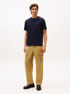 Logo Appliqué Interlock Knit T-Shirt — Blue 3