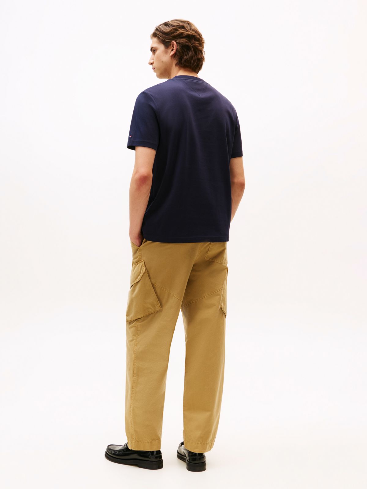 Logo Appliqué Interlock Knit T-Shirt — Blue