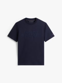 Logo Appliqué Interlock Knit T-Shirt — Blue 5