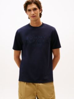 Logo Appliqué Interlock Knit T-Shirt — Blue 1