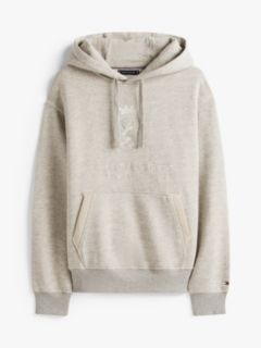 Varsity Crest Relaxed Fleece Hoody — Grey 5