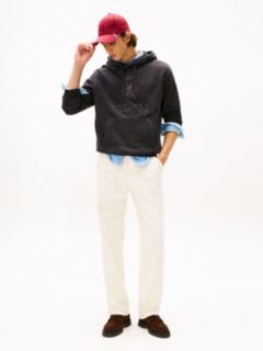 Varsity Crest Relaxed Fleece Hoody — Grey 3