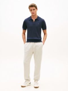 Varsity Crest Embroidery Relaxed Joggers — Grey 1