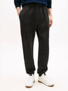 Varsity Crest Embroidery Relaxed Joggers — Black 2