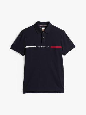 polo adaptive regular fit blu da uomini tommy hilfiger