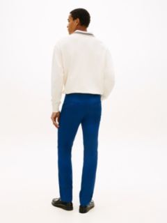 Denton Slim Straight Leg Twill Chinos — Blue 4