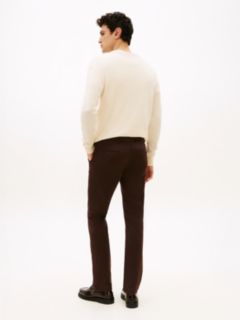 Denton Slim Straight Leg Twill Chinos — Brown 4
