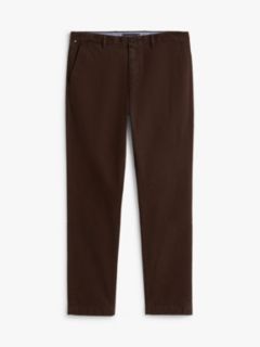 Denton Slim Straight Leg Twill Chinos — Brown 5