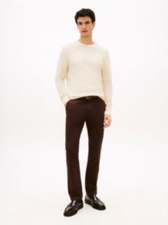 Denton Slim Straight Leg Twill Chinos — Brown 1
