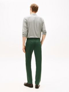 Denton Slim Straight Leg Twill Chinos — Green 4