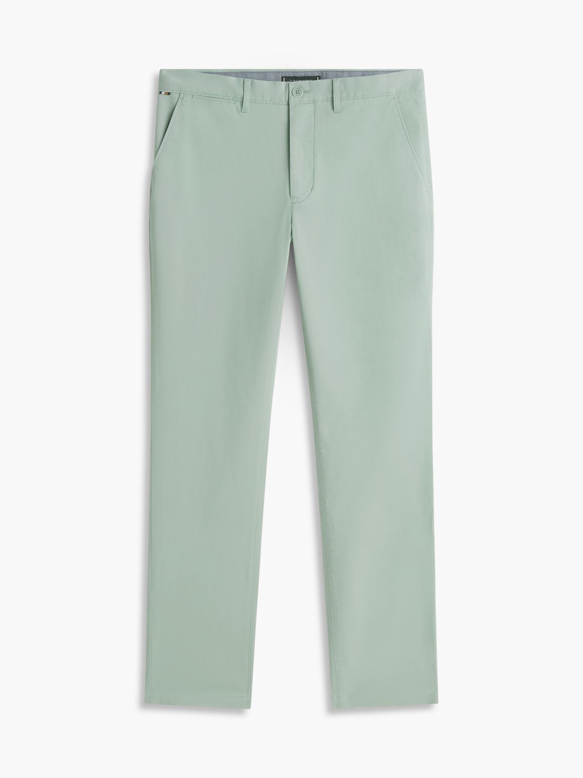 Denton Slim Straight Leg Twill Chinos — Grey