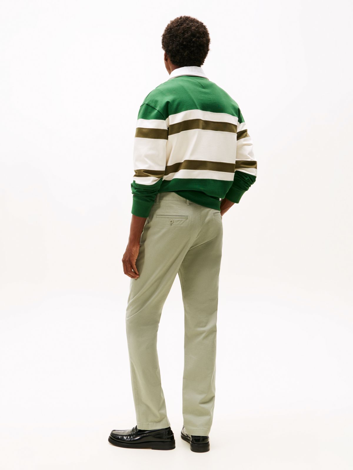 Denton Slim Straight Leg Twill Chinos — Green