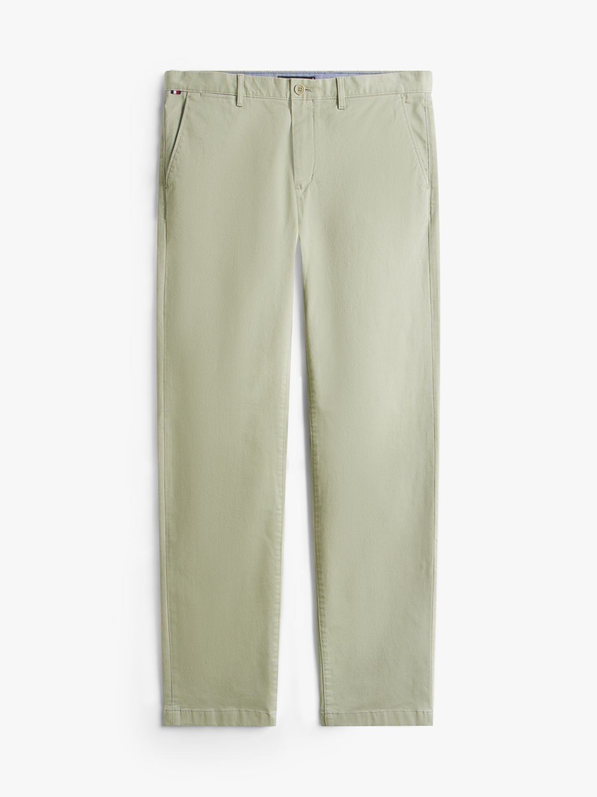 Denton Slim Straight Leg Twill Chinos — Green