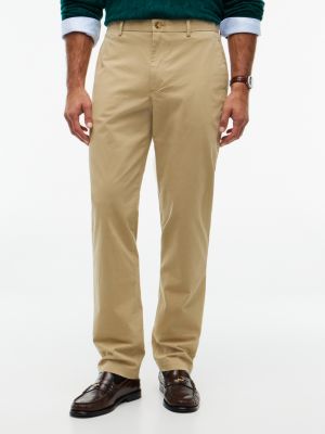khaki denton slim straight leg twill chinos for men tommy hilfiger