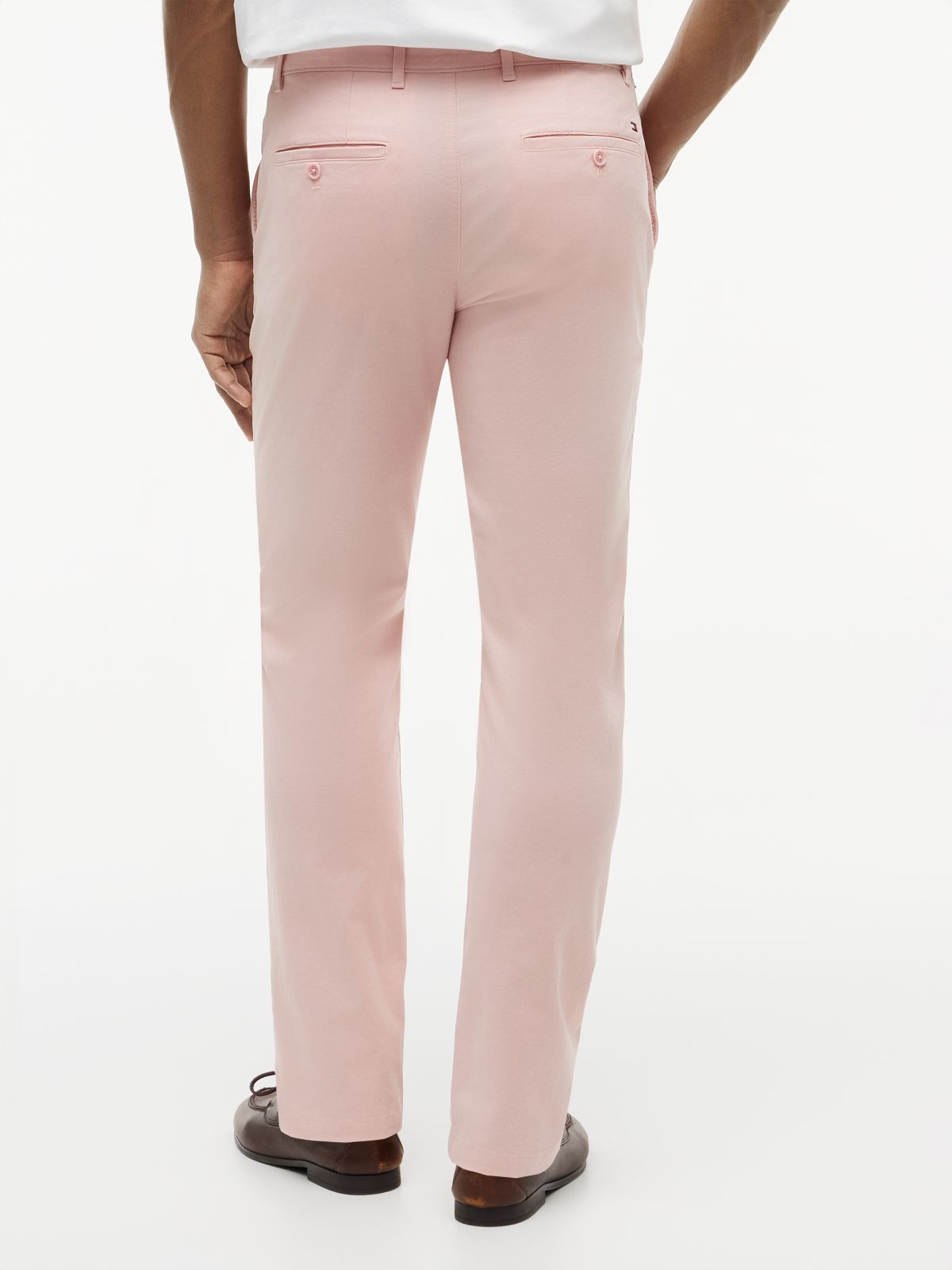 Denton Slim Straight Leg Twill Chinos — Pink