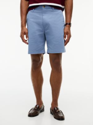 chino droit slim denton en sergé purple pour hommes tommy hilfiger