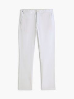 Denton Slim Straight Leg Twill Chinos — White 5