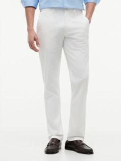 Denton Slim Straight Leg Twill Chinos — White 1