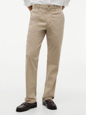 khaki dover regular twill chinos for men tommy hilfiger