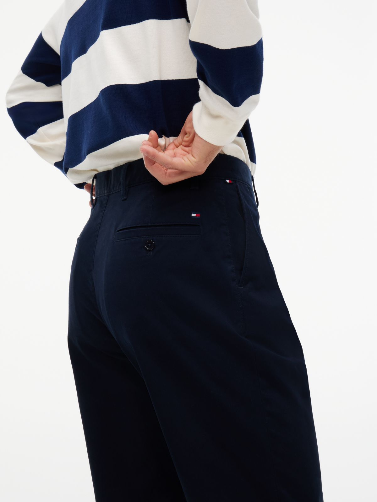 Dover Regular Straight Leg Twill Chinos — Blue