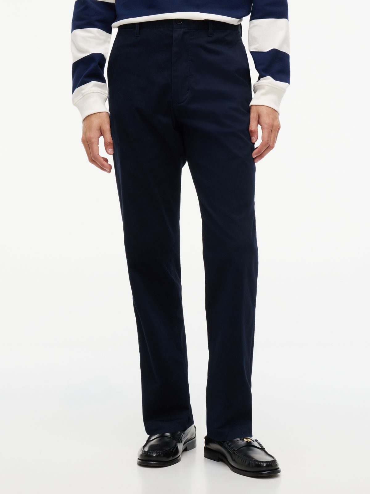 Dover Regular Straight Leg Twill Chinos — Blue