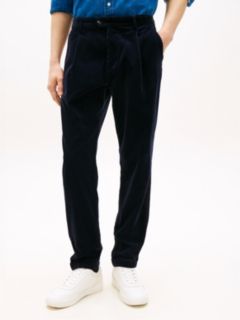 Harlem Pleated Tapered Corduroy Chinos — Black 2