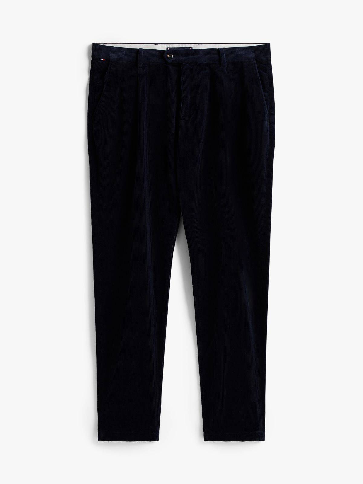 Harlem Pleated Tapered Corduroy Chinos — Black