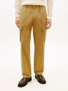 Straight Twill Cargo Trousers — Beige 2