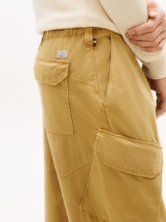 Straight Twill Cargo Trousers — Beige 3