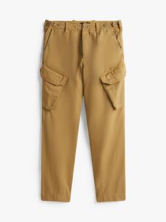 Straight Twill Cargo Trousers — Beige 5