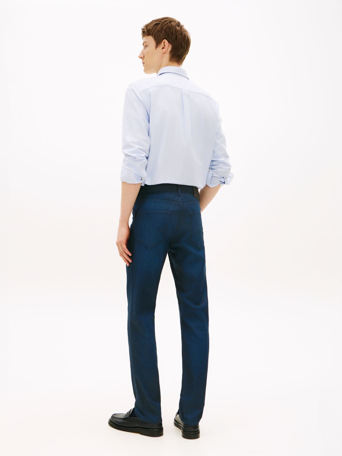 Denton Faded Straight Jeans — Blue