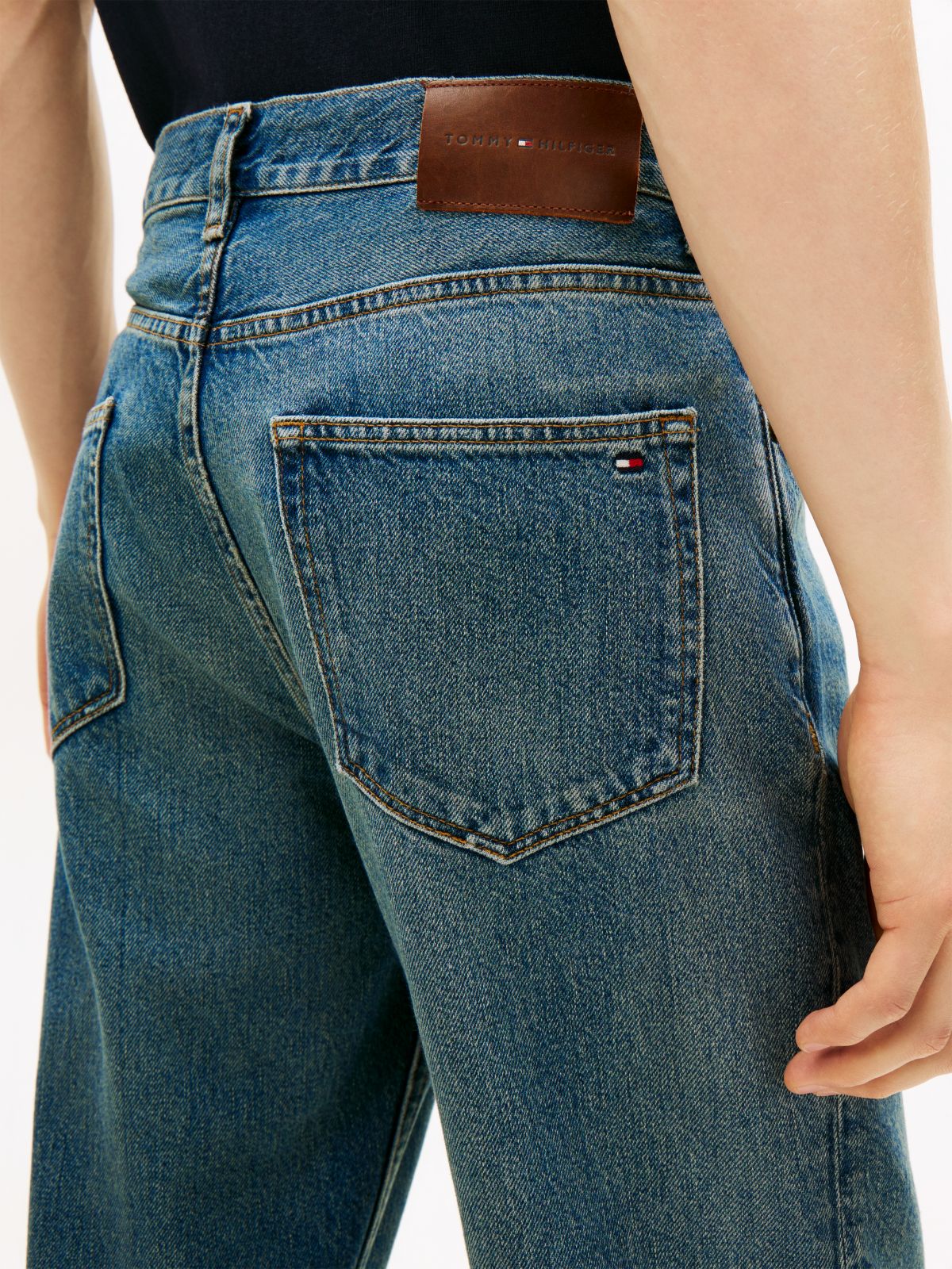 Harlem Whiskered Tapered Leg Jeans — Blue
