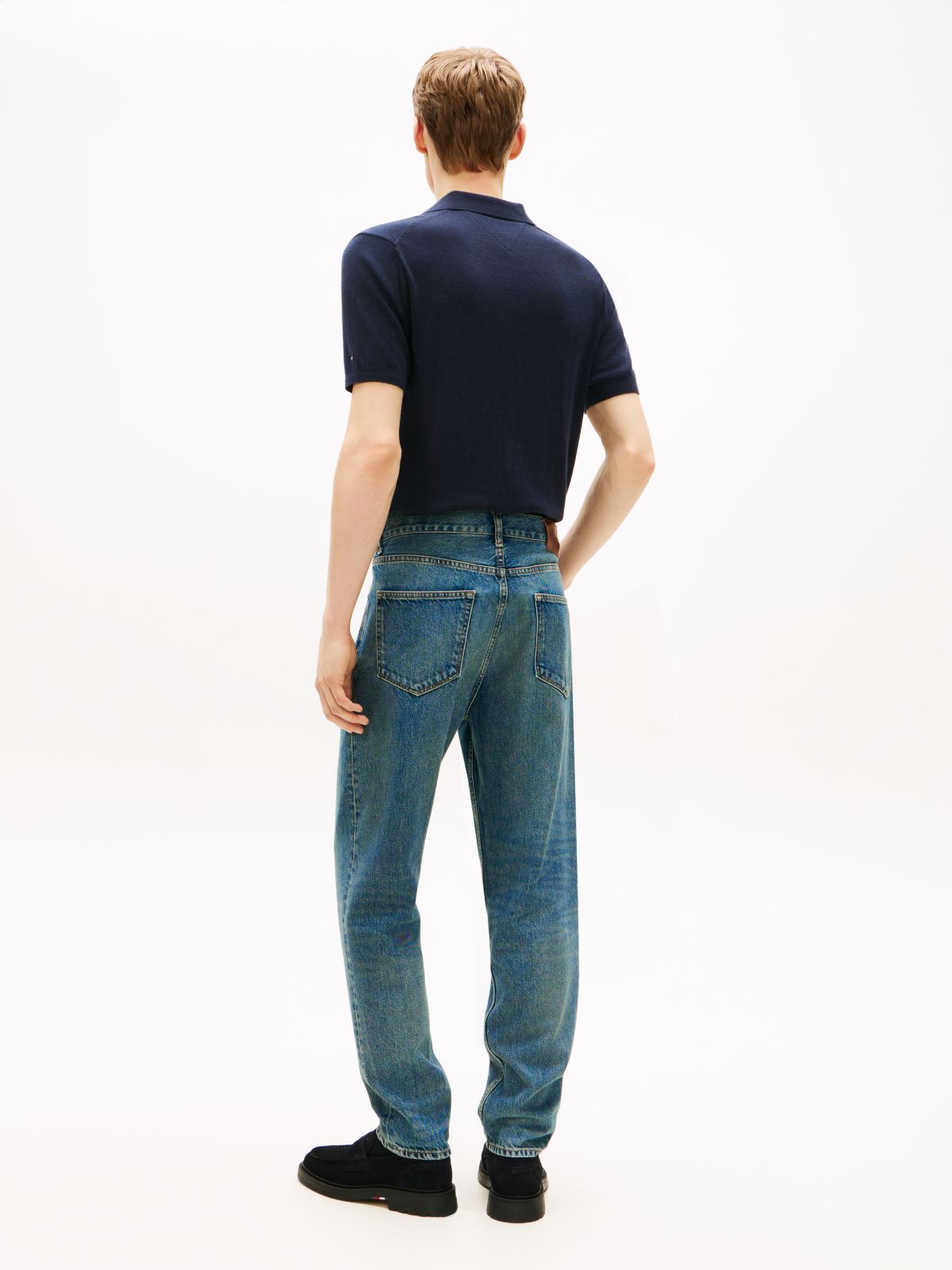Harlem Whiskered Tapered Leg Jeans — Blue