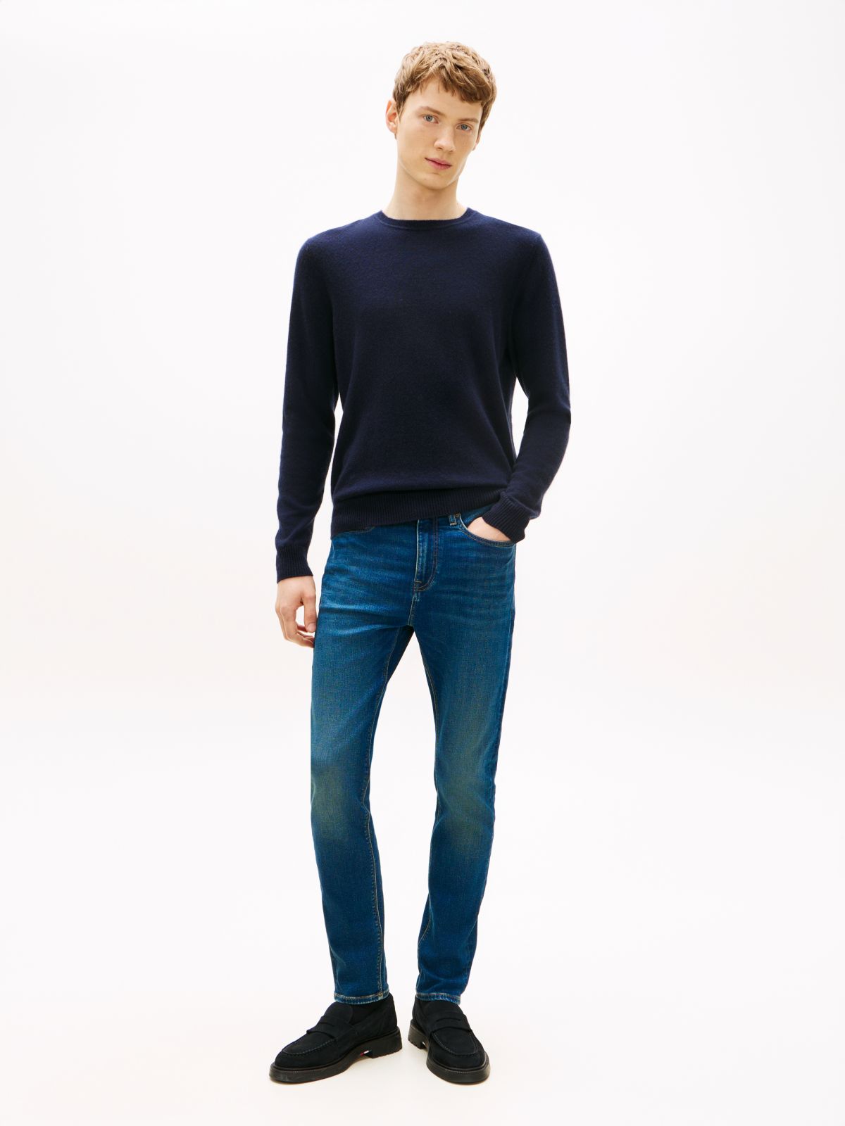 Bleecker Whiskered Slim Jeans — Blue