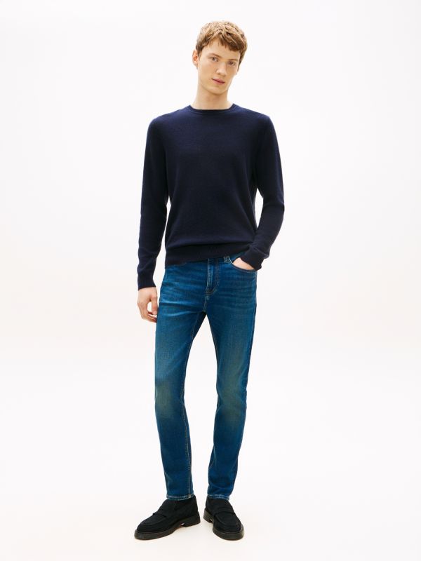 Bleecker Whiskered Slim Jeans — Blue