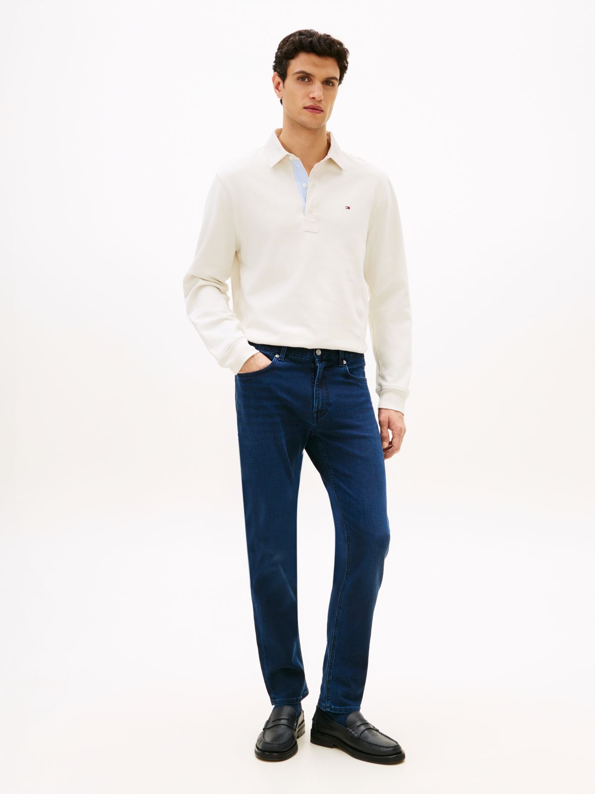 Bleecker Whiskered Slim Jeans — Blue