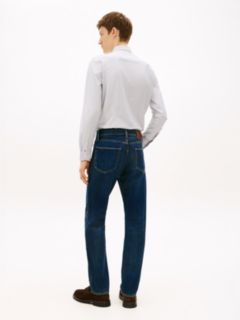 Whiskered Regular Straight Leg Jeans — Blue 4