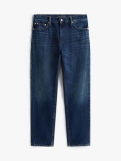 Whiskered Regular Straight Leg Jeans — Blue 5