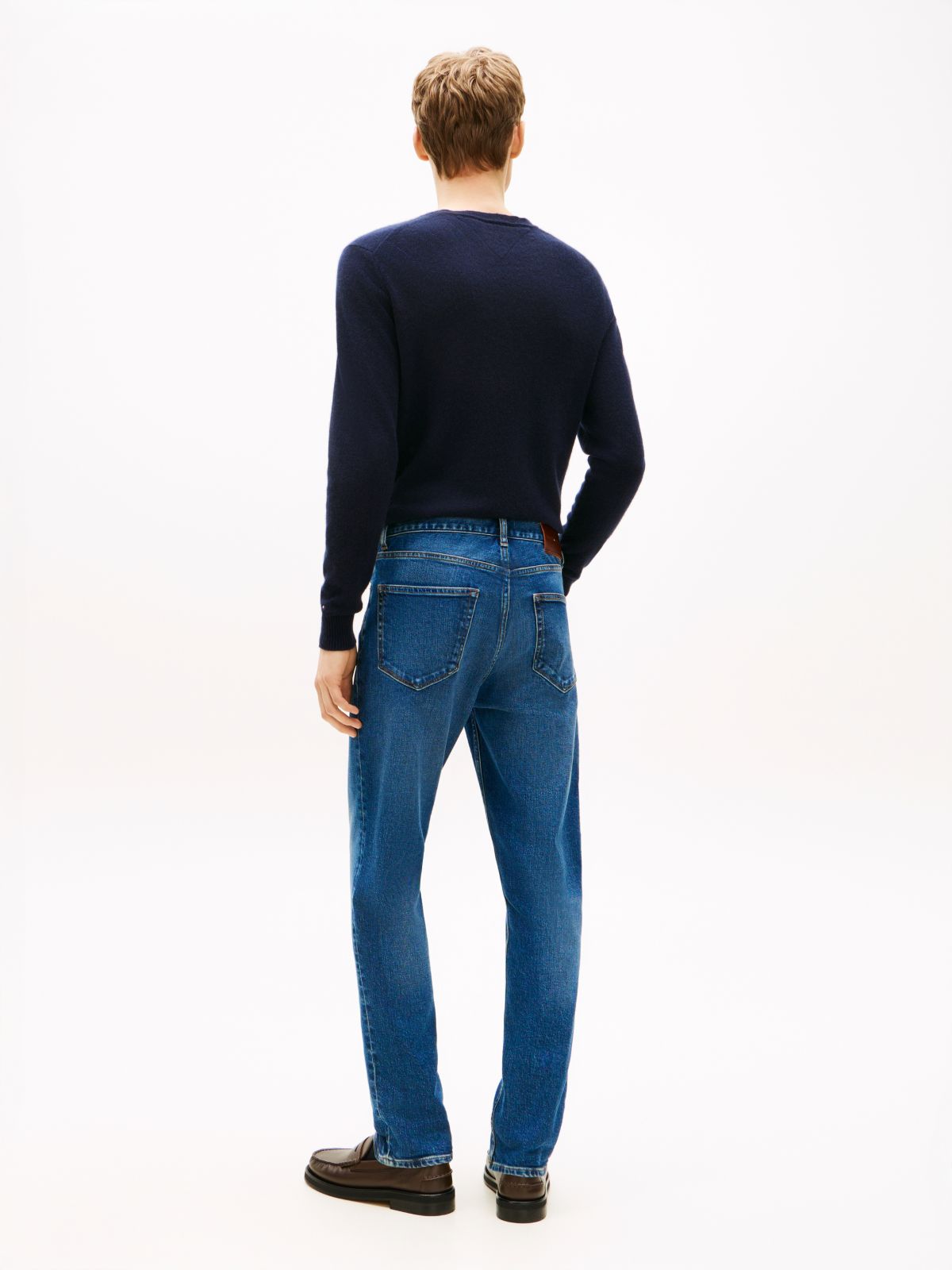 Denton Faded Straight Jeans — Blue
