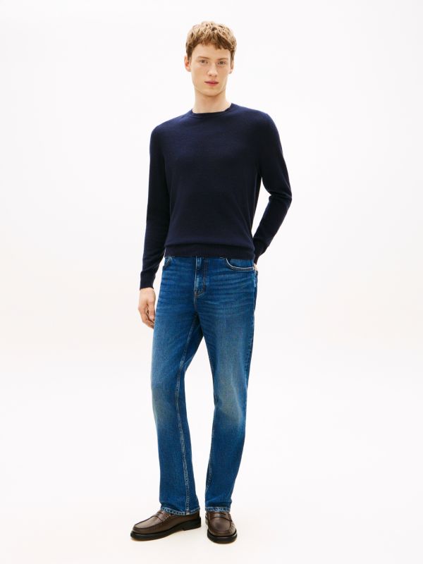 Denton Faded Straight Jeans — Blue