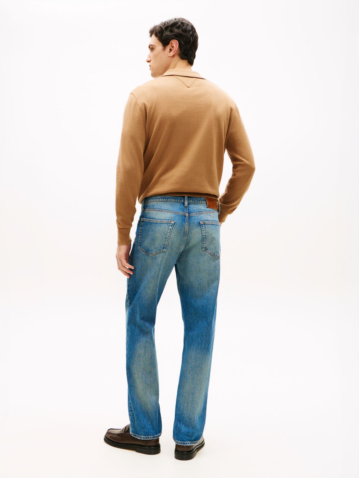 Relaxed Straight Leg Jeans — Blue