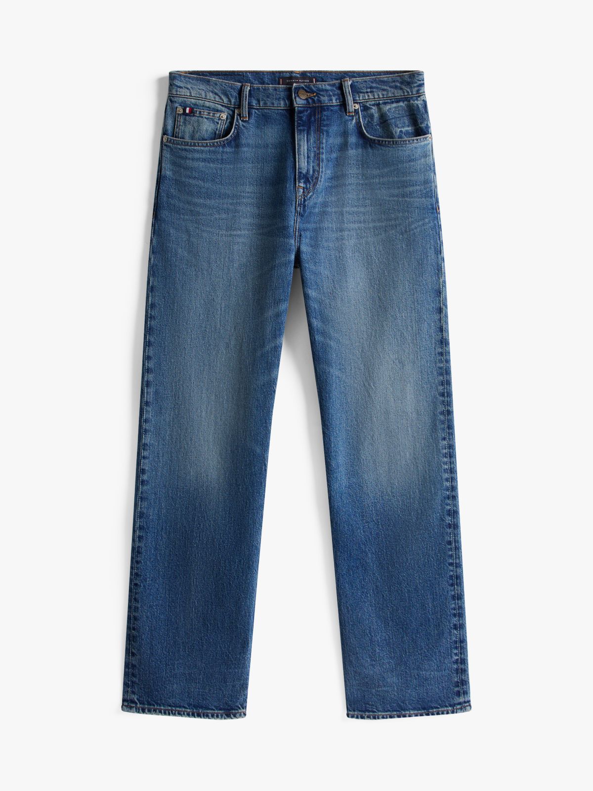 Relaxed Straight Leg Jeans — Blue