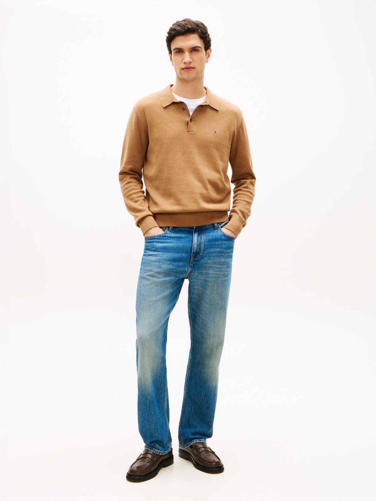 Relaxed Straight Leg Jeans — Blue