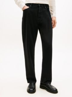 Black Relaxed Straight Leg Jeans — Black 2