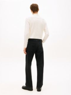 Black Relaxed Straight Leg Jeans — Black 4