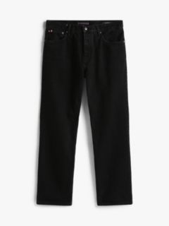 Black Relaxed Straight Leg Jeans — Black 5