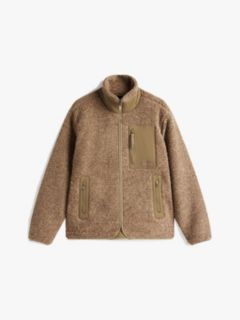 Teddy Fleece Zip-Thru Sweatshirt — Brown 6
